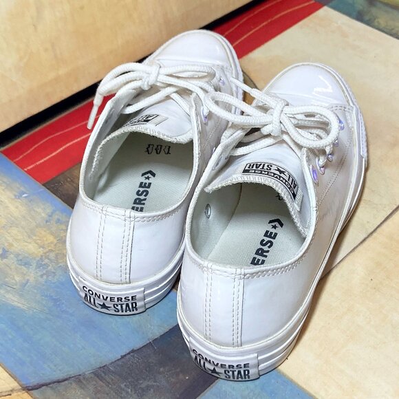 WOMEN'S CONVERSE CHUCK TAYLOR ALL STAR MONO LEATHER WHITE SHOES SIZE 6 SNEAKERS - Picture 5 of 6